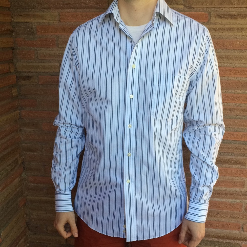 Striped Button Shirt - Neck 14.5, Chest 34-35